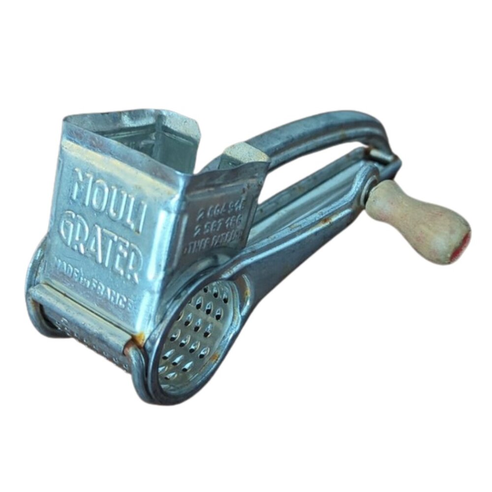 Vintage 1950's Mouli Grater Made in France Moulinex Handheld Cheese Kitchen Tool